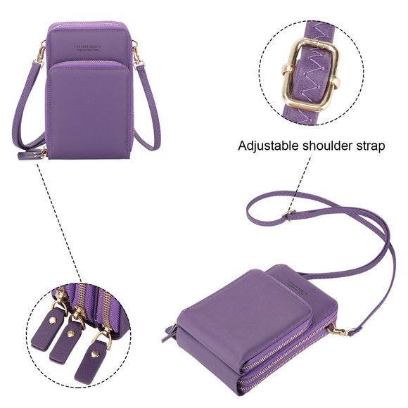 Crossbody Phone Purse Touch Screen Bag 3 Tiers - Multiple Colors - Picture 14 of 16